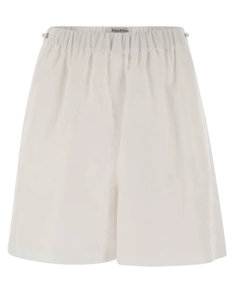 Max Mara Antiope Cotton Bermuda Shorts White