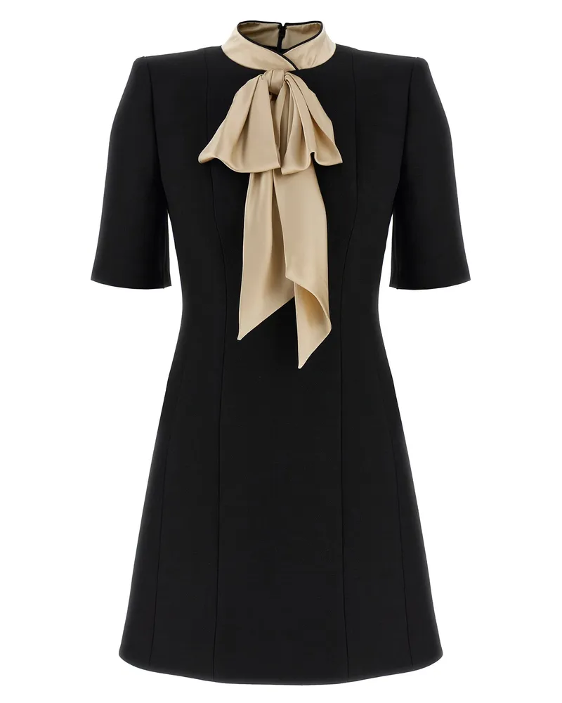 Valentino Garavani Valentino Garavani Kleid aus Wolle und Seide Black