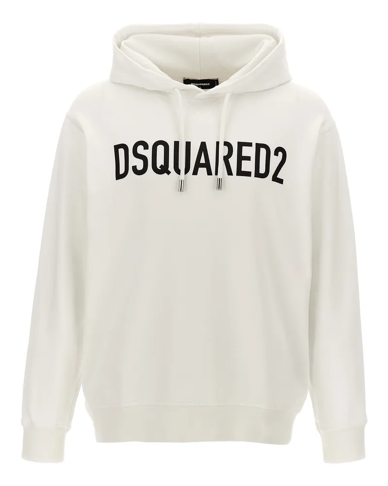 Dsquared2 Logo Print Hoodie White
