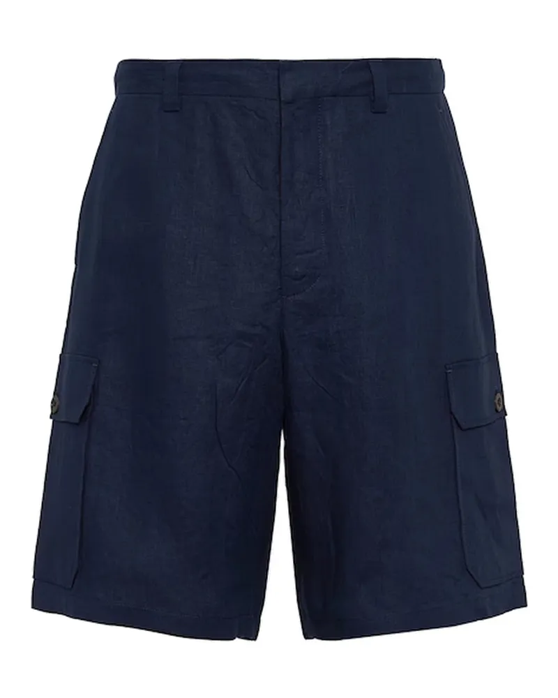 Prada Leinen Bermuda Blue