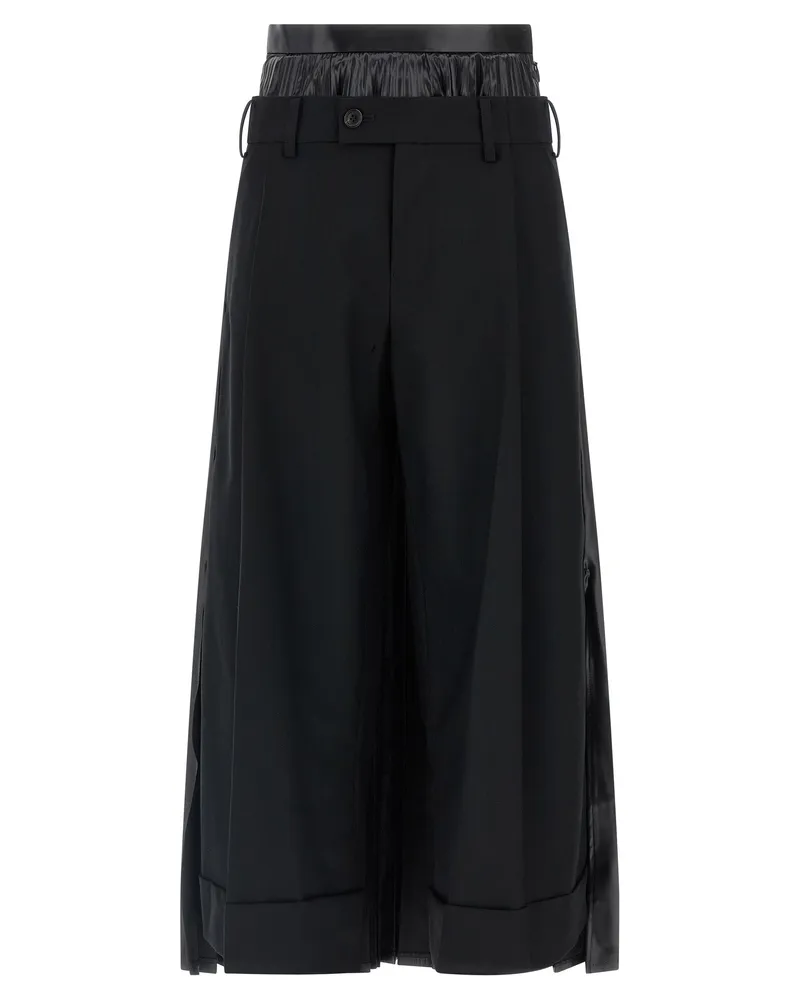 Junya Watanabe Doppelschichthose Black