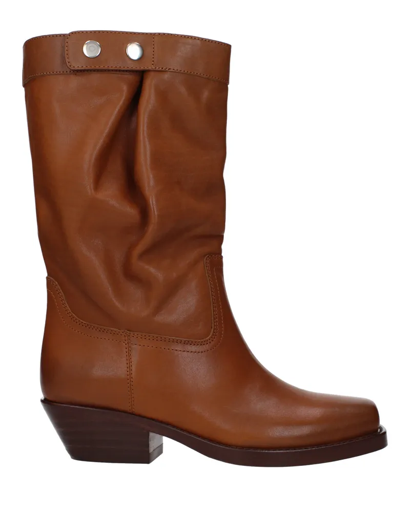 Isabel Marant Damens Bikerstiefel aus braunem Leder -