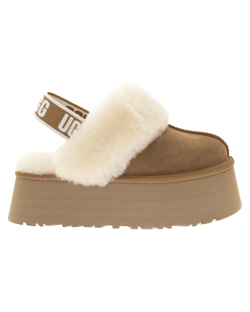 UGG Funkette -Plattform Sandalen Chestnut