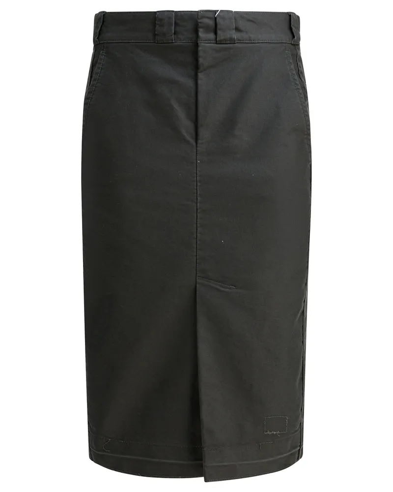 Maison Margiela Baumwoll-Midirock Grey