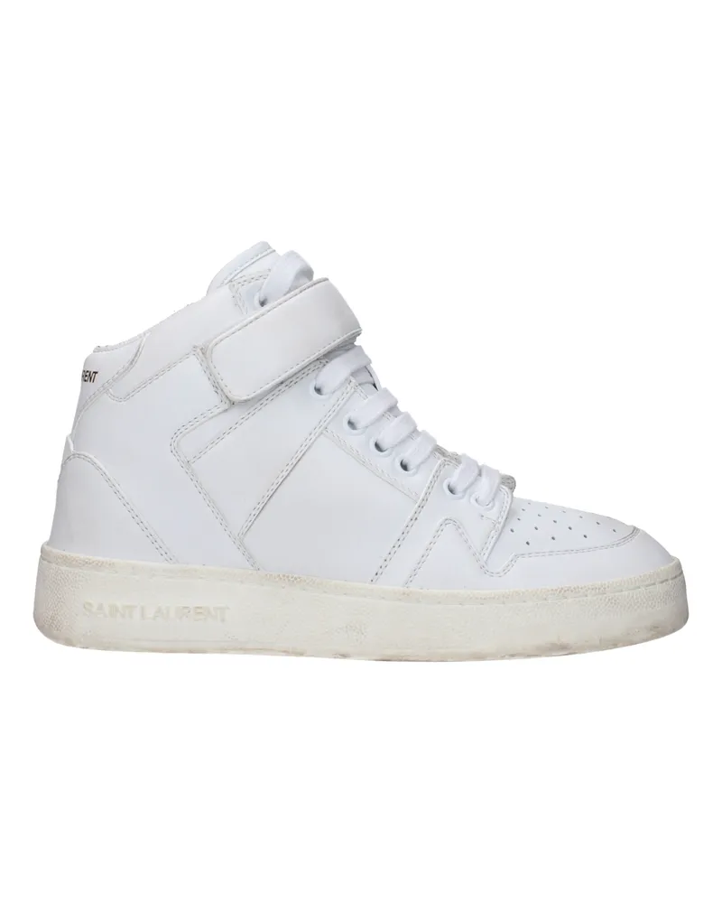 Saint Laurent Sneakers Lax Damens Leder weiß/optisches Weiß -