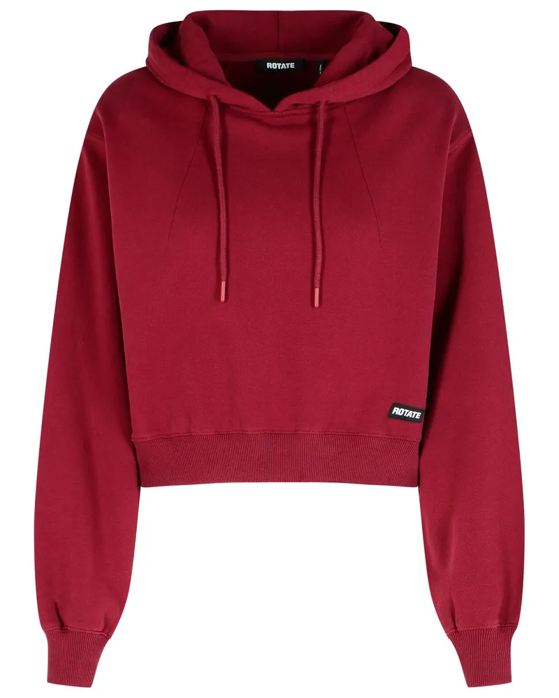 ROTATE Birger Christensen Burgunderte Baumwoll -Sweatshirt drehen Bordeaux