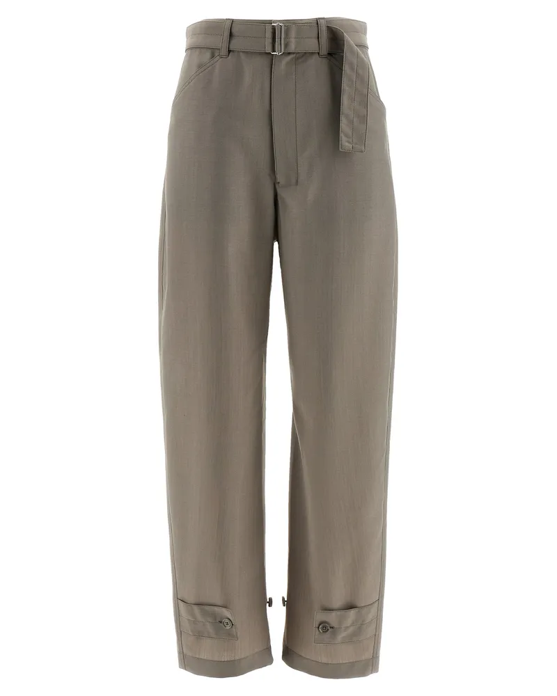 Christophe Lemaire Curved Tailored Pants Gray