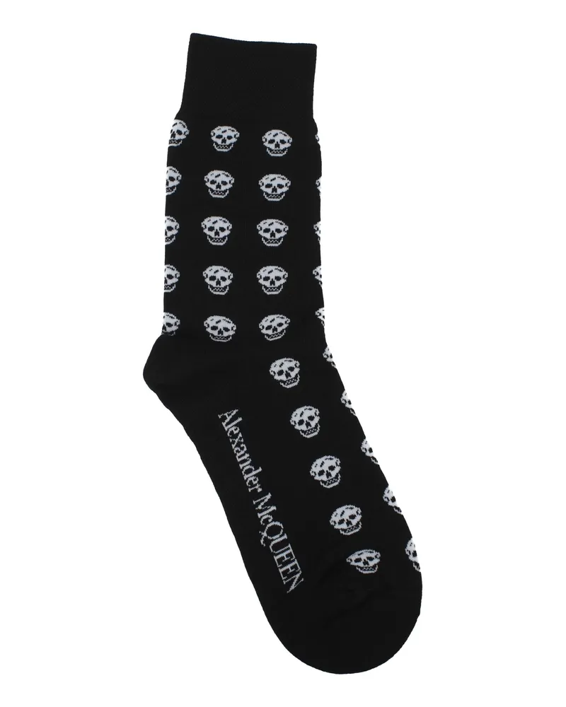 Alexander McQueen Socken & Socken Männer Baumwollschwarz/Weiß -