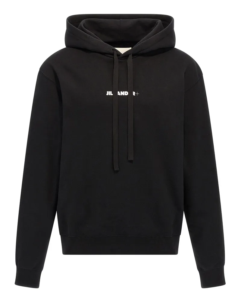 Jil Sander Logo Hoodie Black