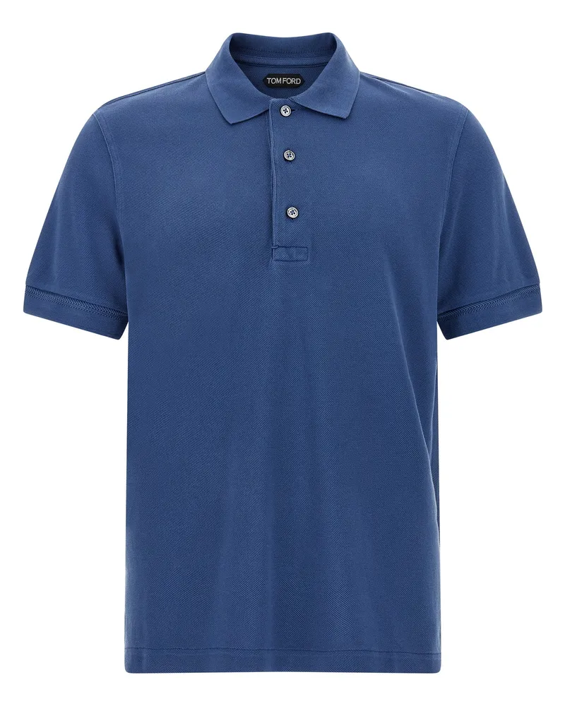 Tom Ford Piqué Polo -Hemd Blue