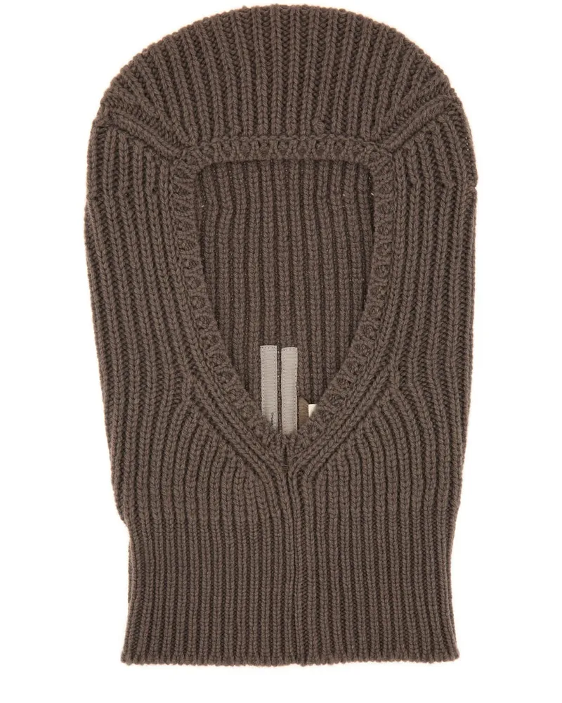Rick Owens strickte Balaclava Beige