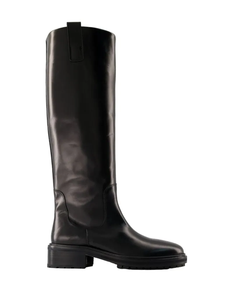 aeyde Henry Boots  Leder schwarz Black