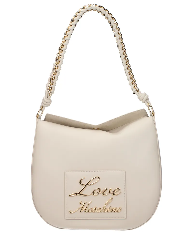Moschino Damens Umhängetaschen Polyurethan Beige/Elfenbein -