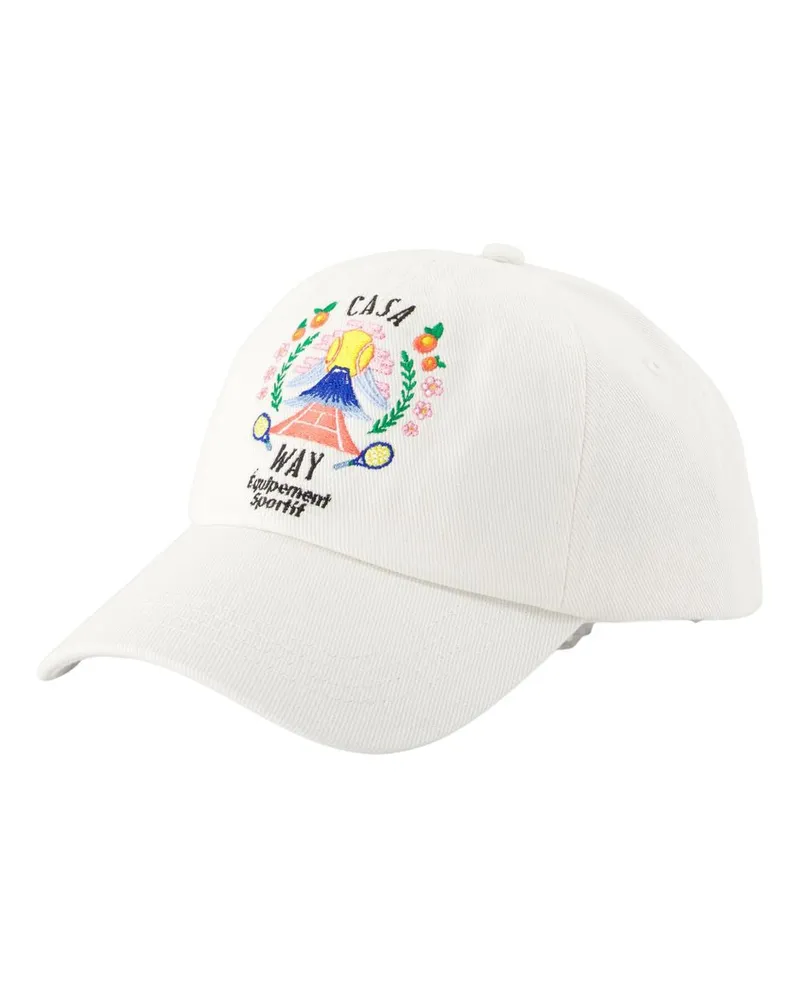 Casablanca Paris Casa Way Mountain Cap  Baumwoll weiß Weiß