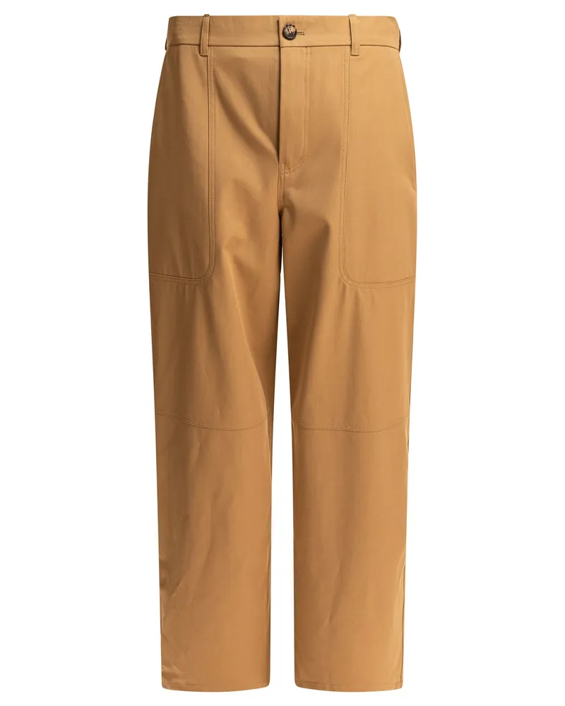 Loewe Cargohose aus Baumwolle und Seide Beige