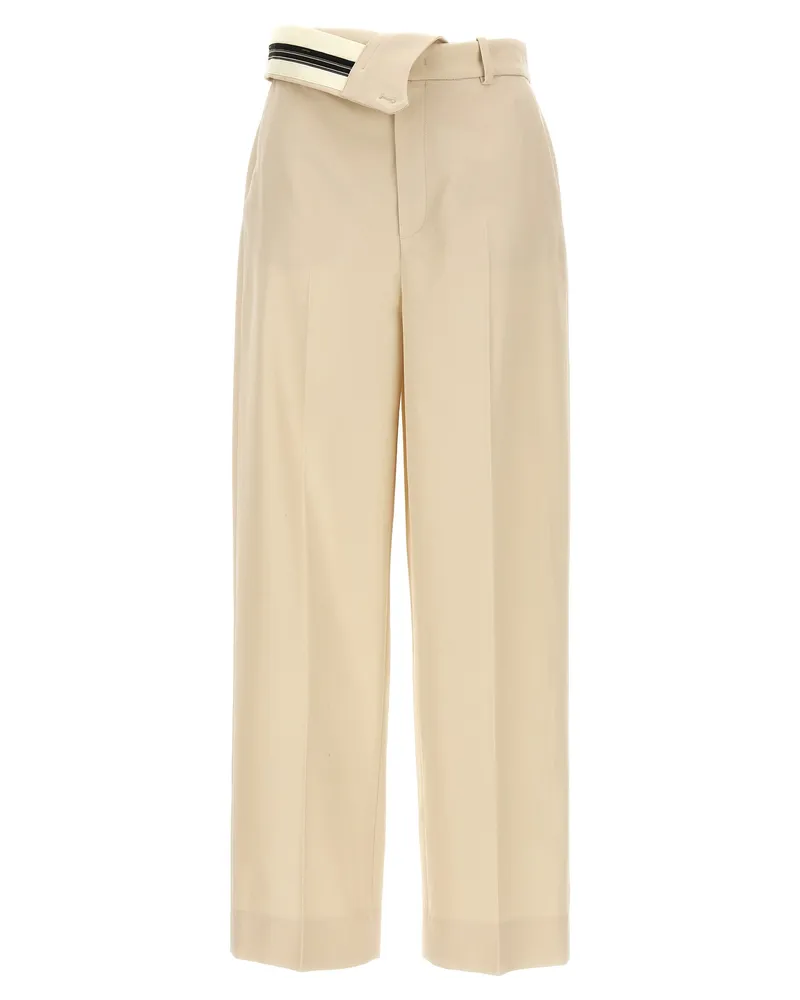 Fendi Fendi Roma' Gabardine Hosen Beige