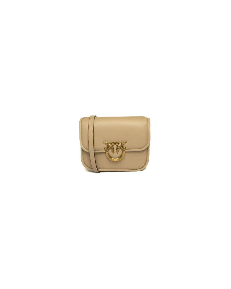 Pinko Love Box Bag Fl Mini Beige