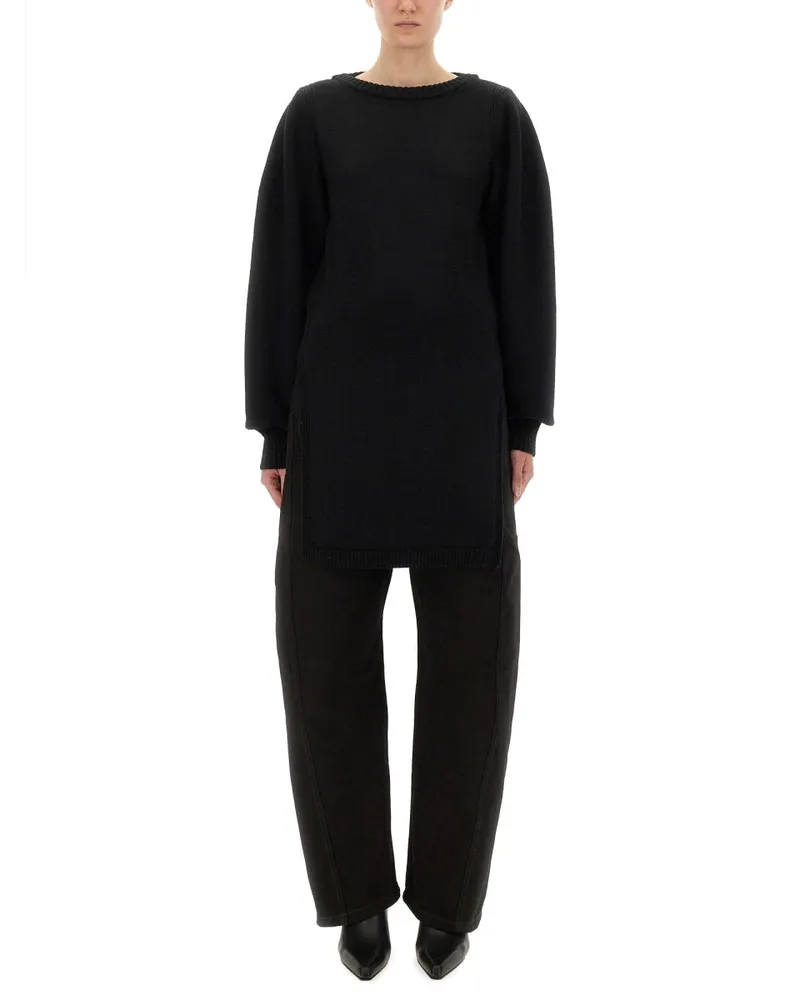 Christophe Lemaire Hemd mit Schlitzen Black