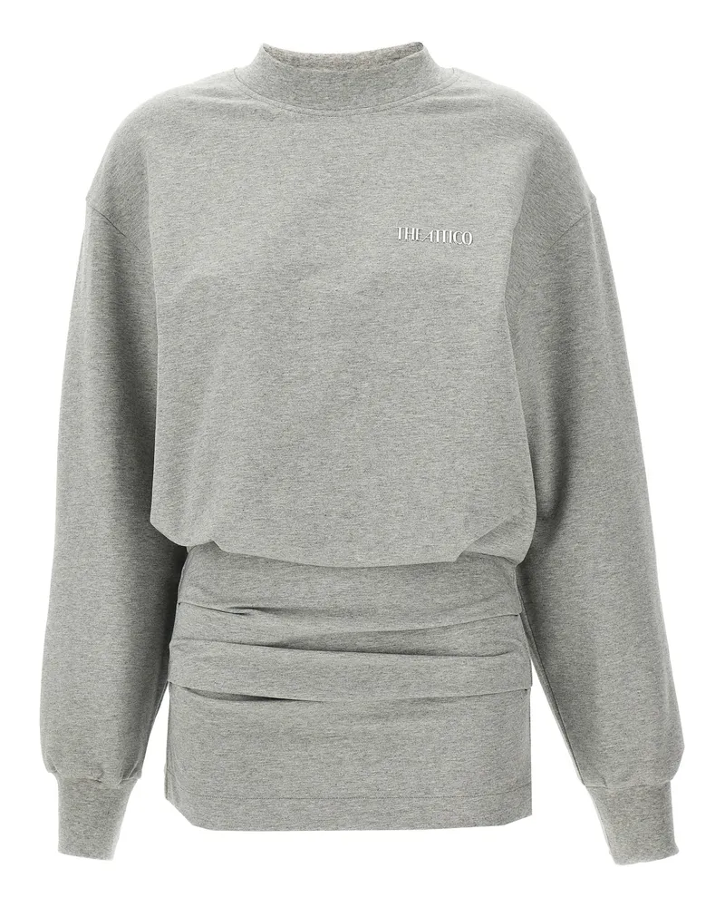 ATTICO Das Attico drapierte Mini -Kleid Gray
