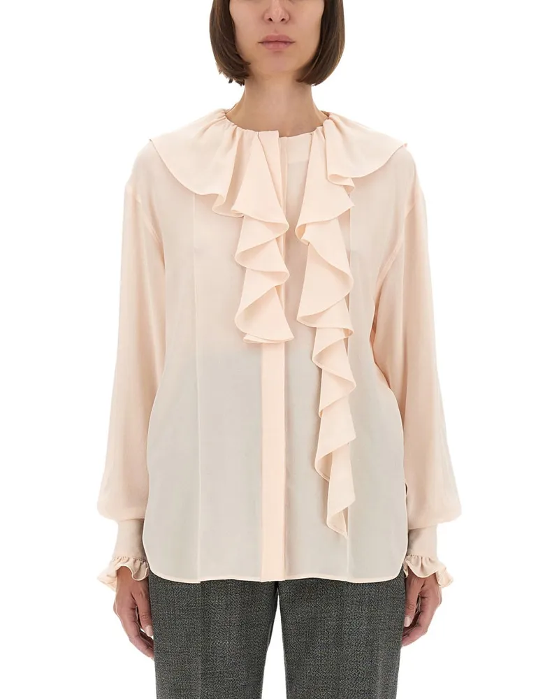 Alexander McQueen Alexander MC Queen -Hemd mit Rüschen Pink