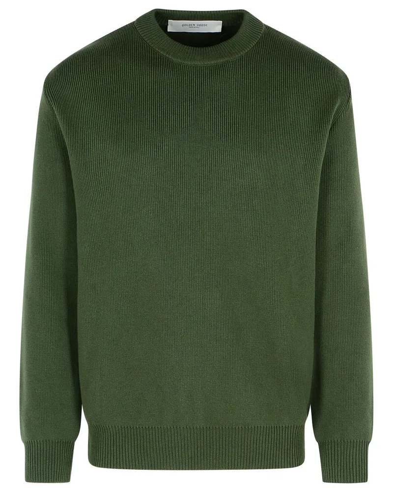 Golden Goose Grüner Baumwollpullover Green