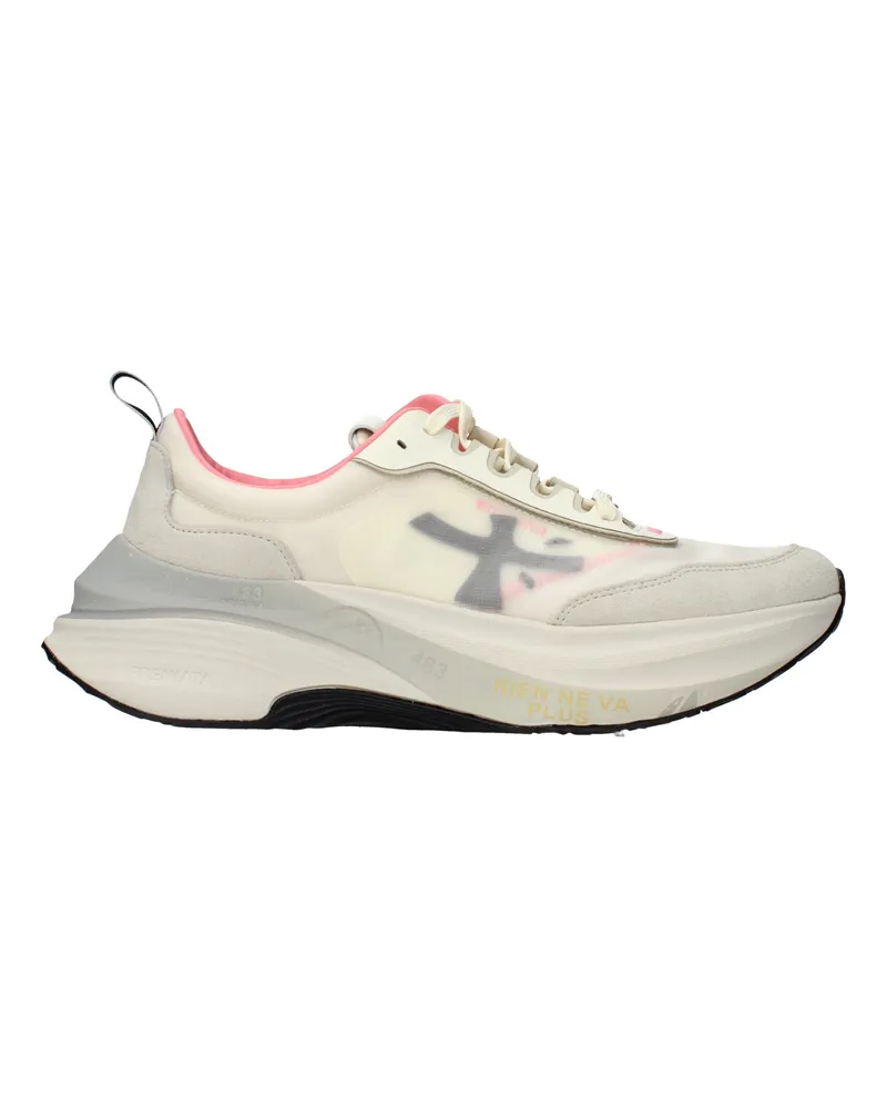 Premiata Auszeichnung für Frauens Sneakers Stoff Beige/Rosa -