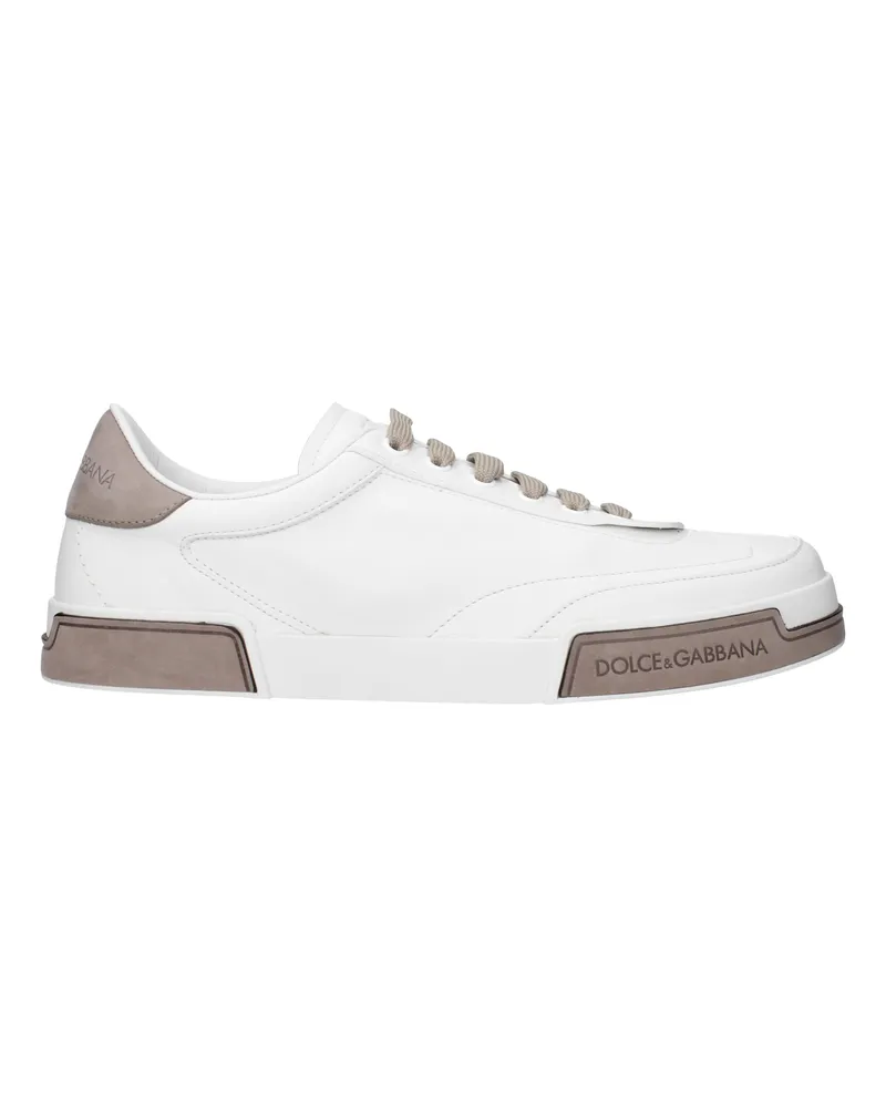 Dolce & Gabbana Dolce&Gabbana Sneakers Portofino Yacht Herrens Leder Weiß/Taube -