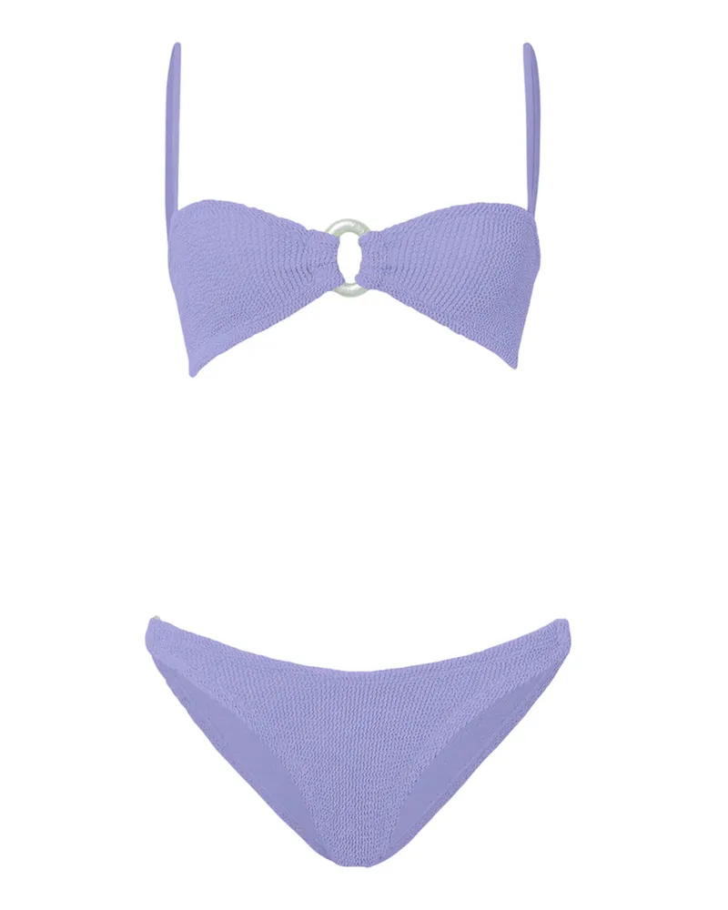 Hunza G Misty Bikini mit Perlenkreis Lilac Metallic