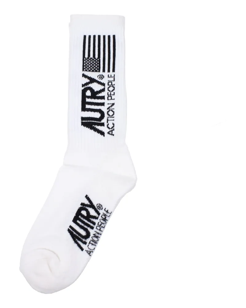 AUTRY Socken & Socken Frauen Baumwoll weiß/schwarz -