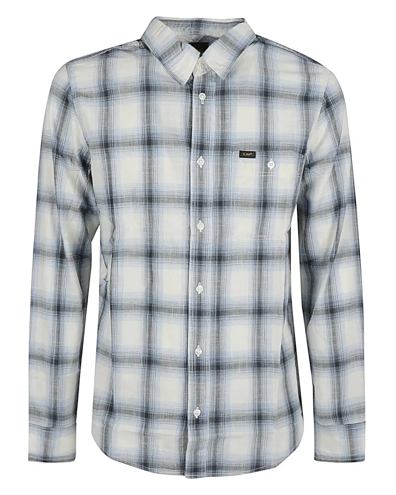 Lee Logo Langarmhemd White
