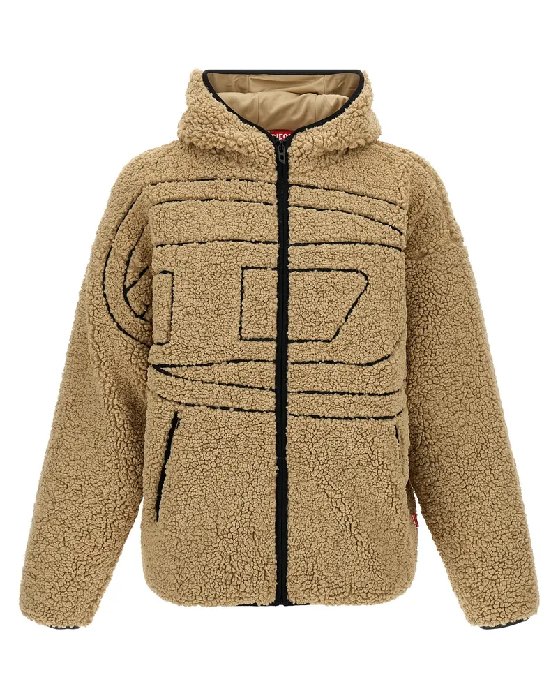 Diesel S Zat Sweat Shirt 'Jacke Beige