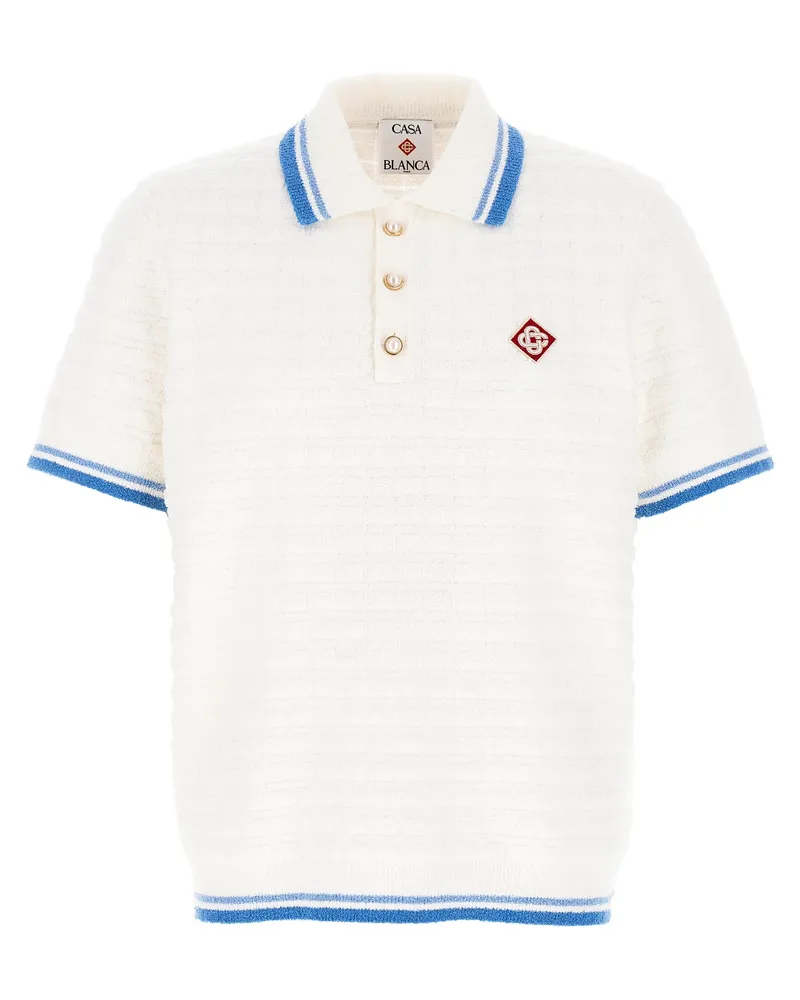 Casablanca Paris Boucle' Polo -Shirt White