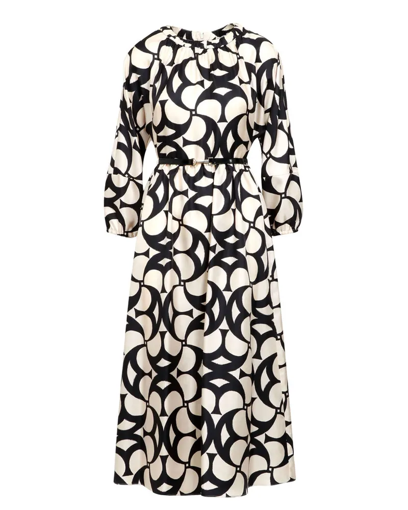 Max Mara Kleider Ecru+nero