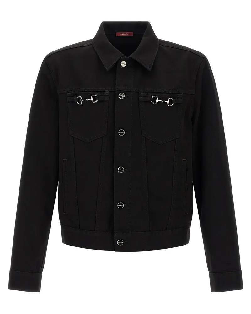 Gucci Jeansjacke „Morsetto Black