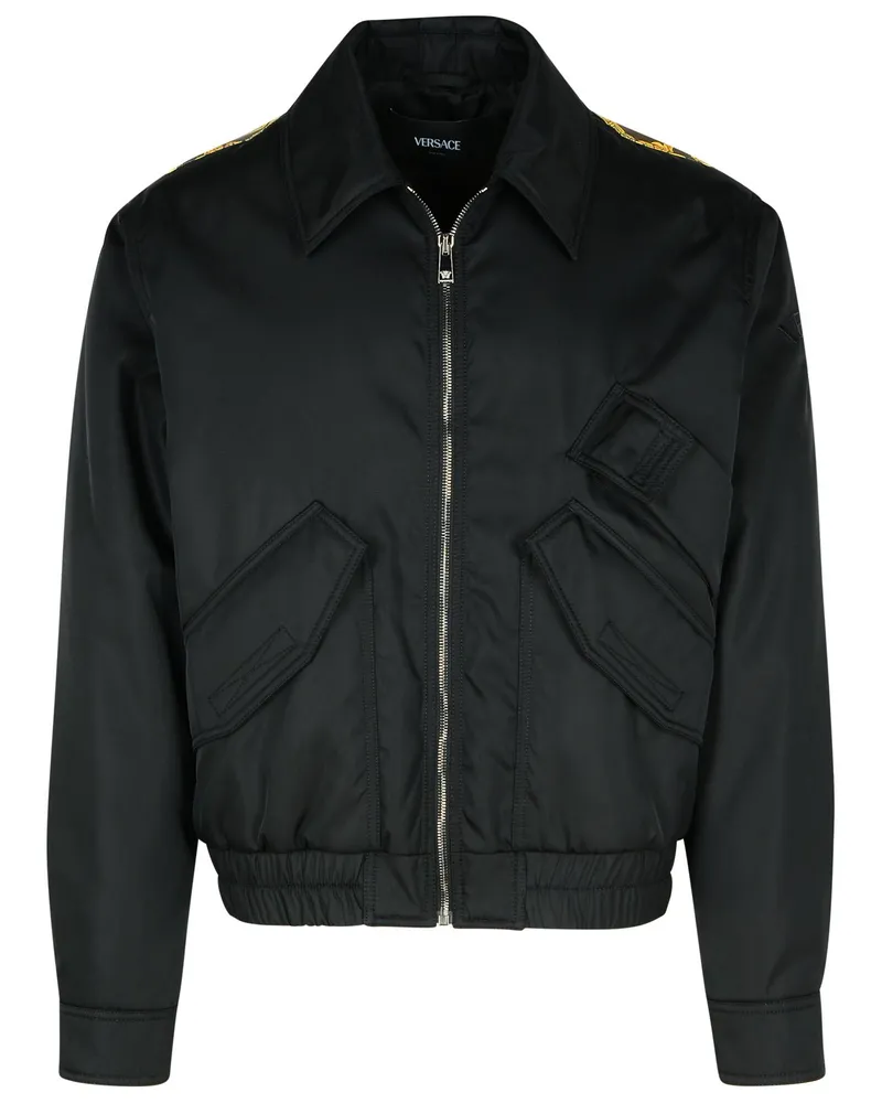 Versace Bomberjacke in schwarzem Polyamid Black