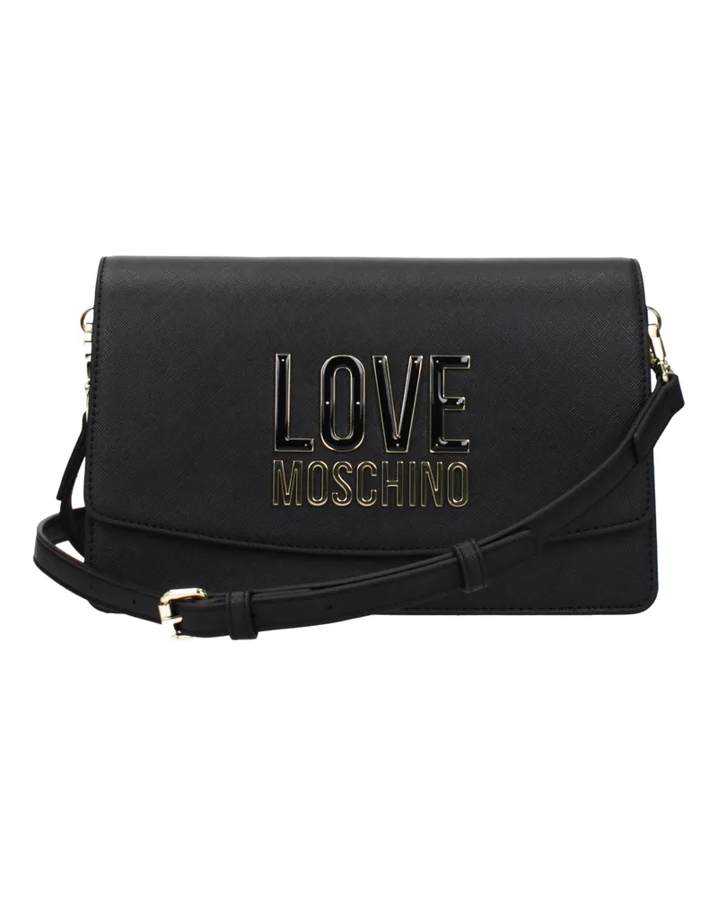 Moschino Damens Umhängetaschen Polyurethan Schwarz -