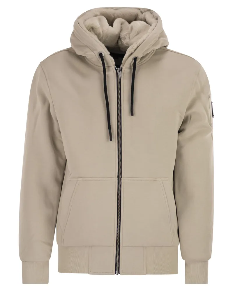 Moose Knuckles Elch Knuckles Classic Bunny Faux Fell Gefüttertes Hoodie Light