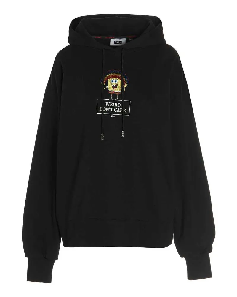 GCDS egal' Kapsel Hoodie mit 'egal' Kapsel Black