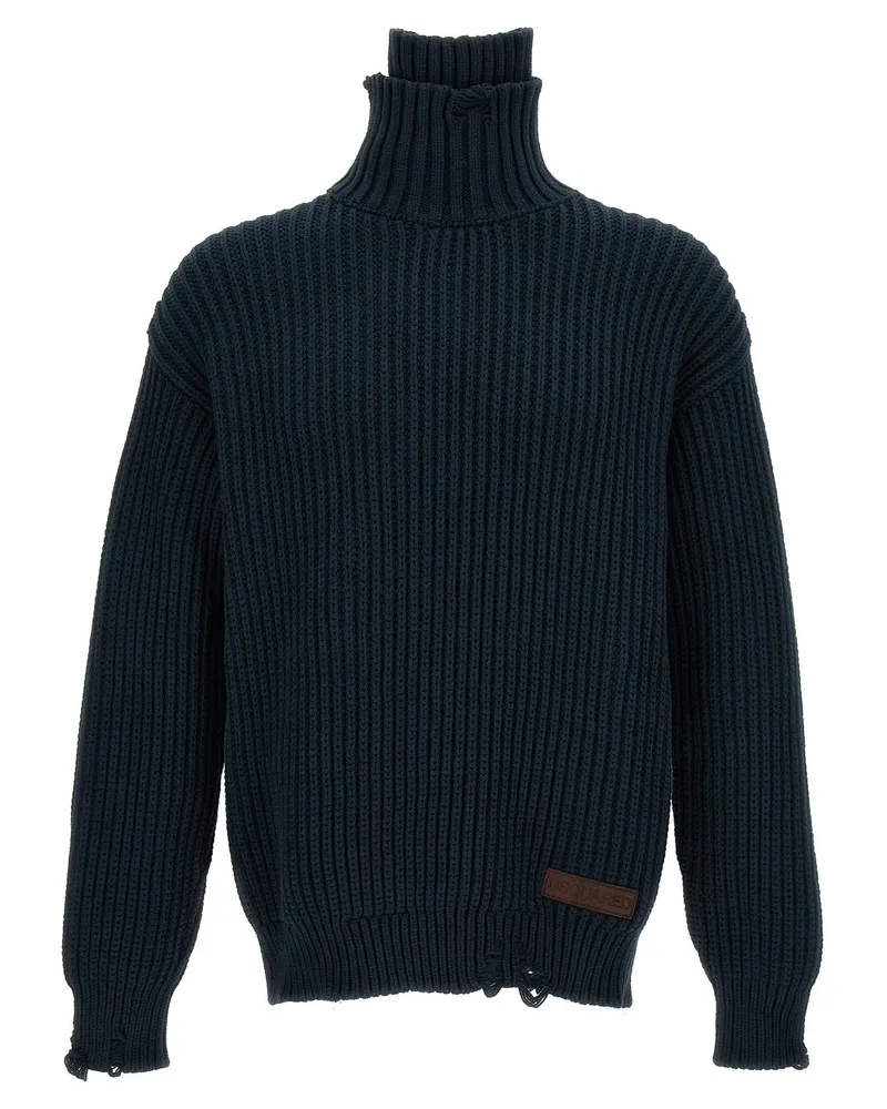 Dsquared2 gebrochener Stich Doppelkragen' Pullover Blue