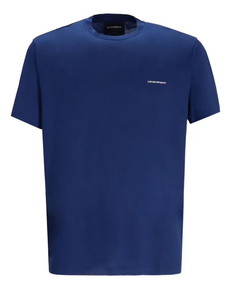 Emporio Armani Logo-T-Shirt aus Baumwollmischung Clear