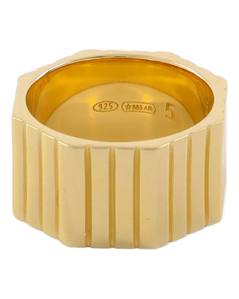 IVI Collection Achteckiger Ringkern Gold plattiert Gold