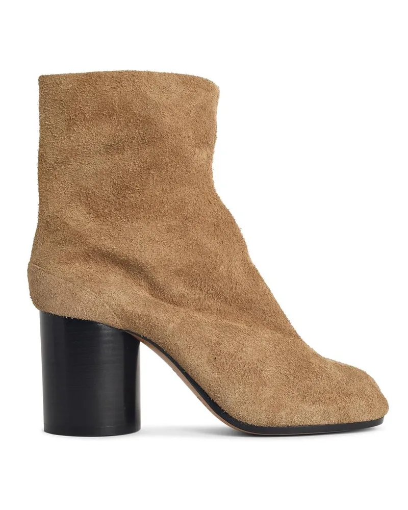 Maison Margiela Kamel Wildleder Tabi Knöchelstiefel Beige