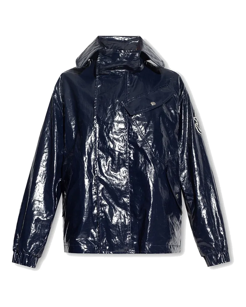 Moncler Genius Shiny Jacke Blau