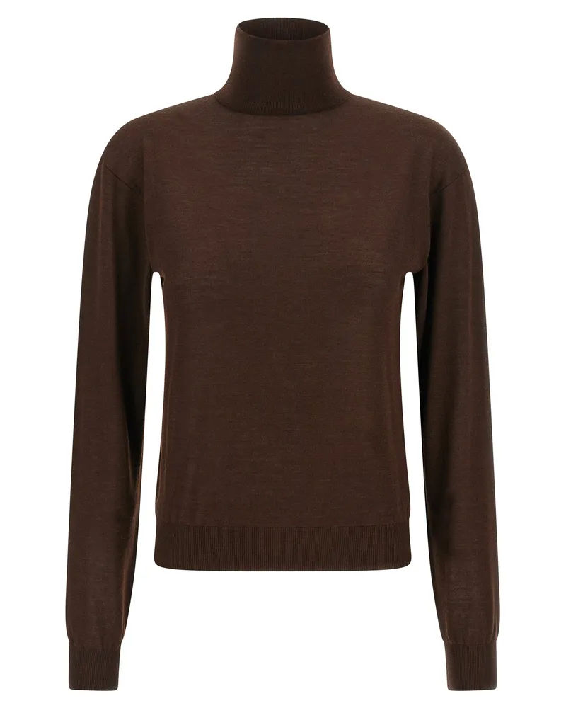 Saint Laurent Rollkragenpullover von  mit abfallenden Schultern Brown