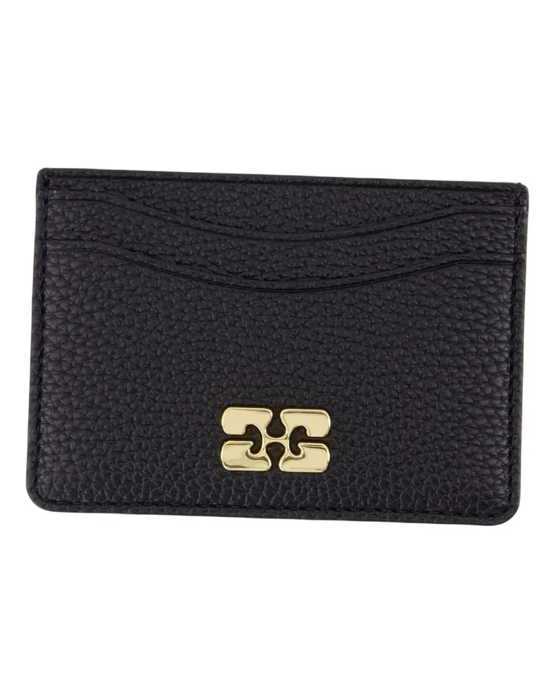 Ganni Bou -Körnern Goldkartenhalter  Synthetic Black Schwarz