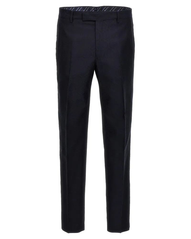Etro Jacquard Hosen Blue