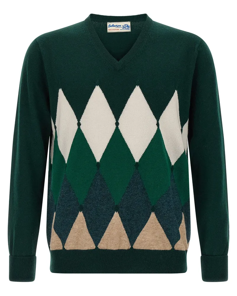 Ballantyne Argyle -Musterpullover Green