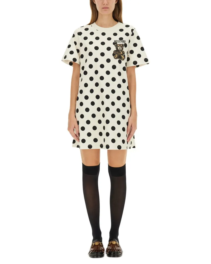 Moschino Teddy Polka Dots" Kleid Ivory