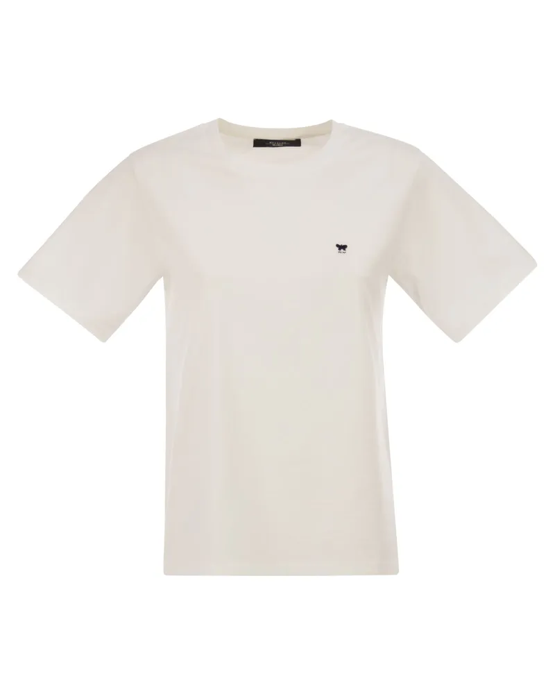 Weekend Max Mara Wkdvenaco Straight Jersey T-Shirt White
