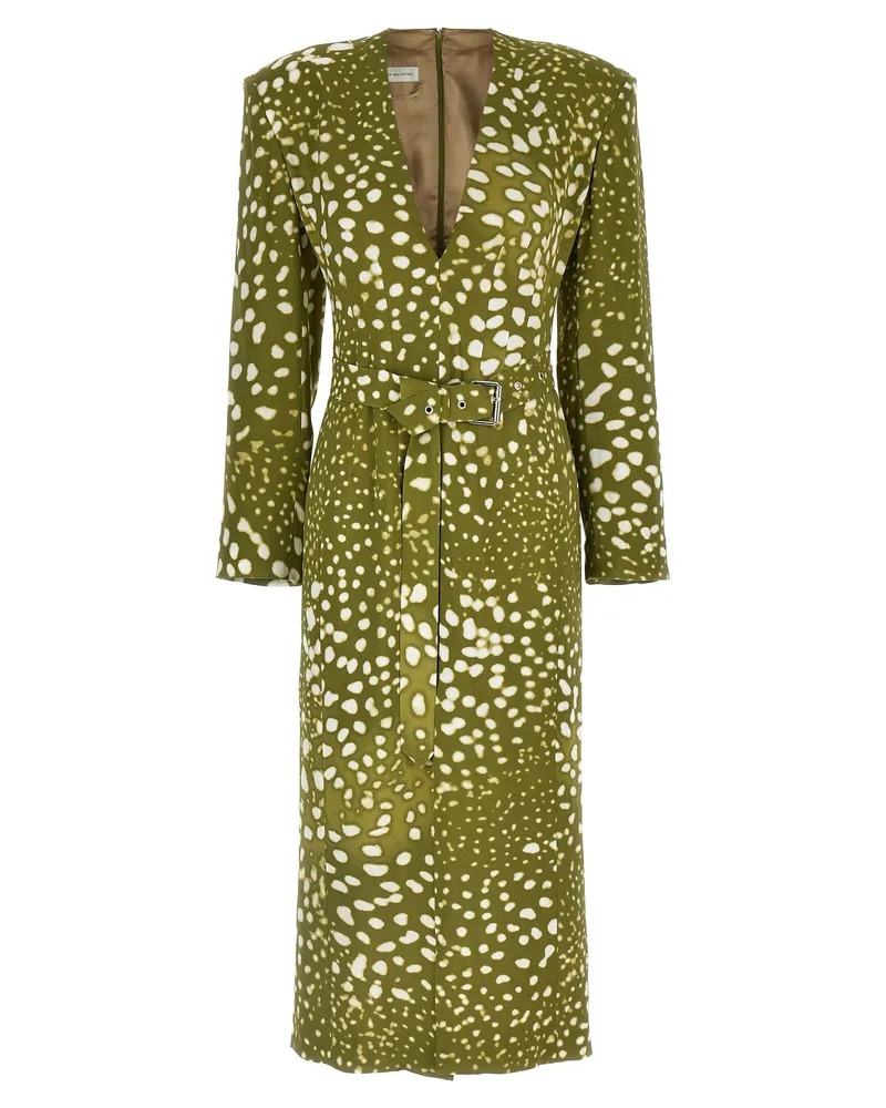 Dries van Noten Trocknen Van Note 'Dohana' Kleid Green